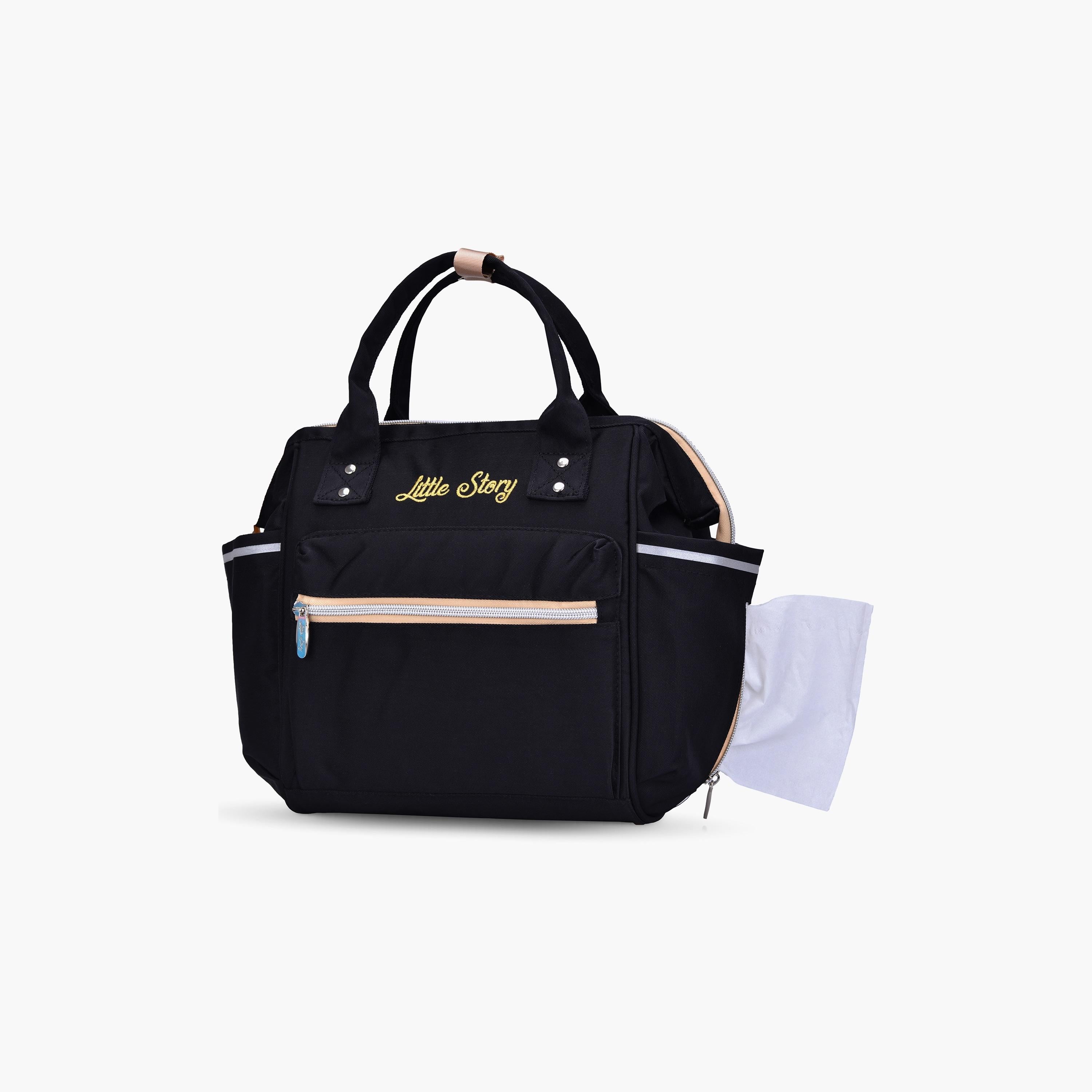 Little Story Ace Diaper Bag, Black