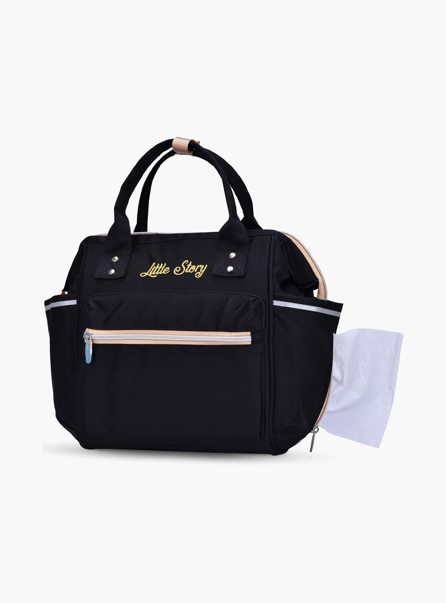 Little Story Ace Diaper Bag, Black-baby-gear-diaperbags-image-3