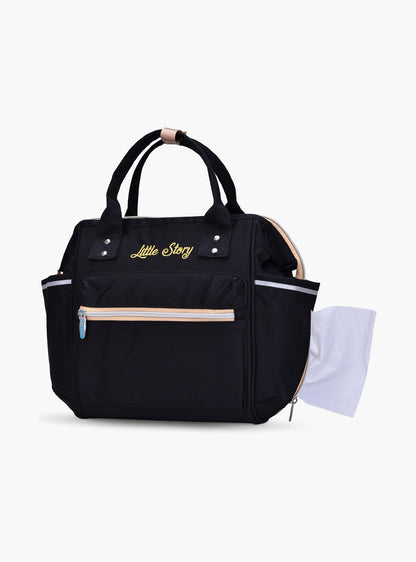 Little Story Ace Diaper Bag, Black-baby-gear-diaperbags-image-3