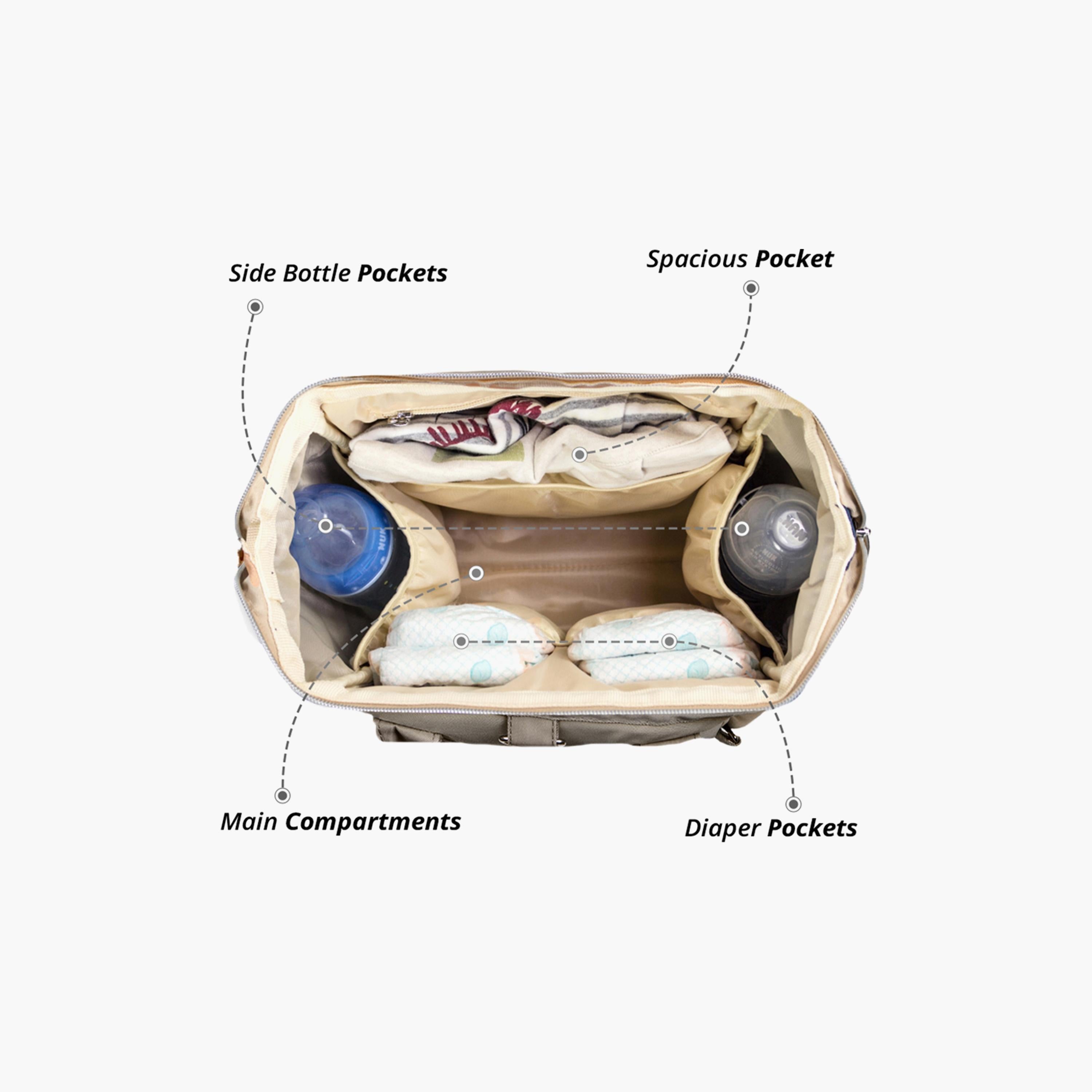 Little Story Ace Diaper Bag, Beige