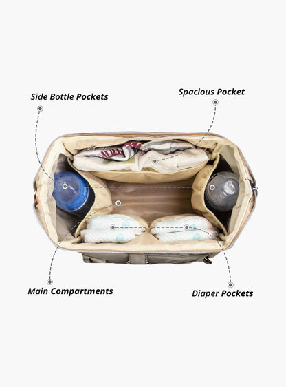 Little Story Ace Diaper Bag, Beige-baby-gear-diaperbags-image-2