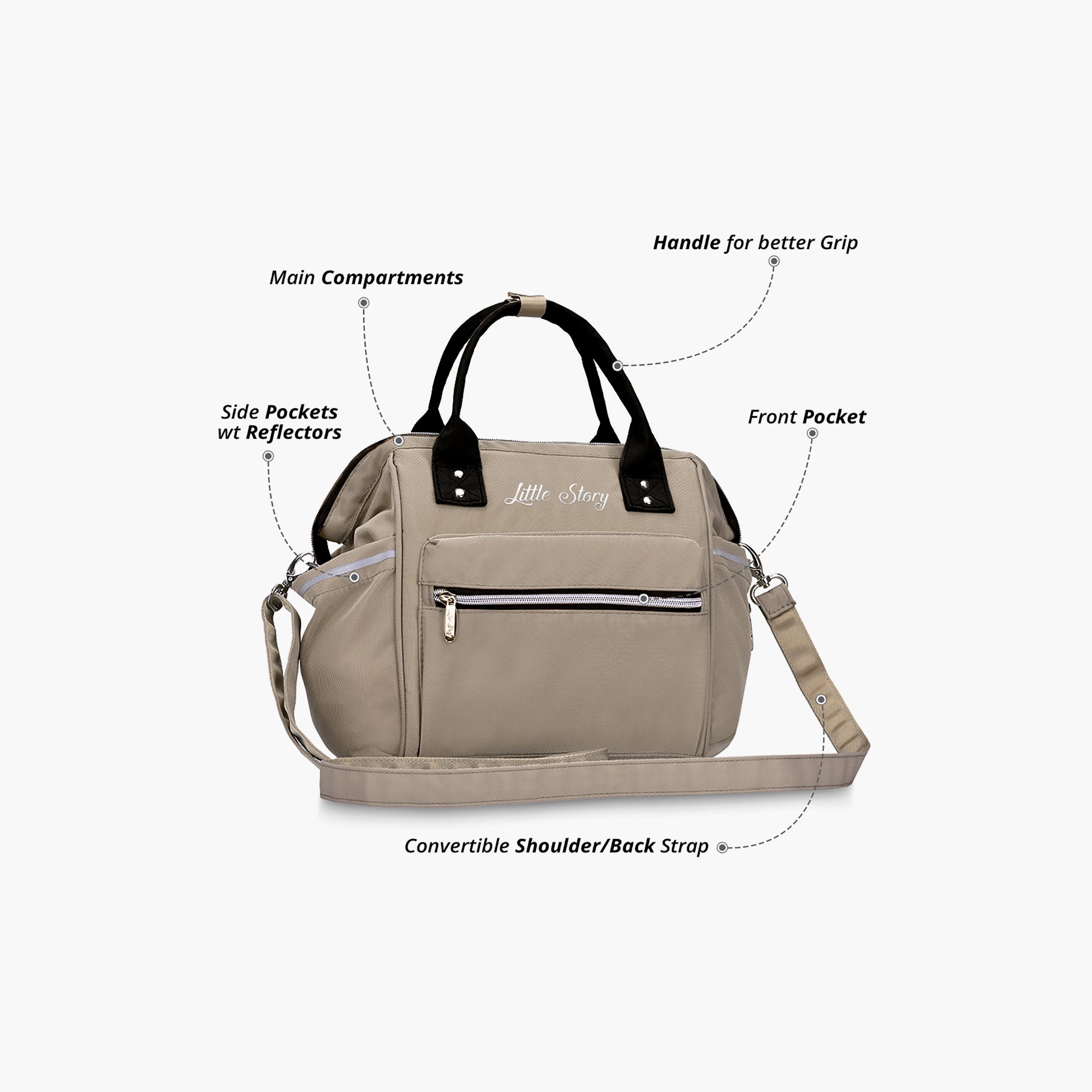 Little Story Ace Diaper Bag, Beige