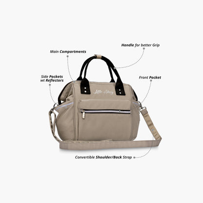 Little Story Ace Diaper Bag, Beige