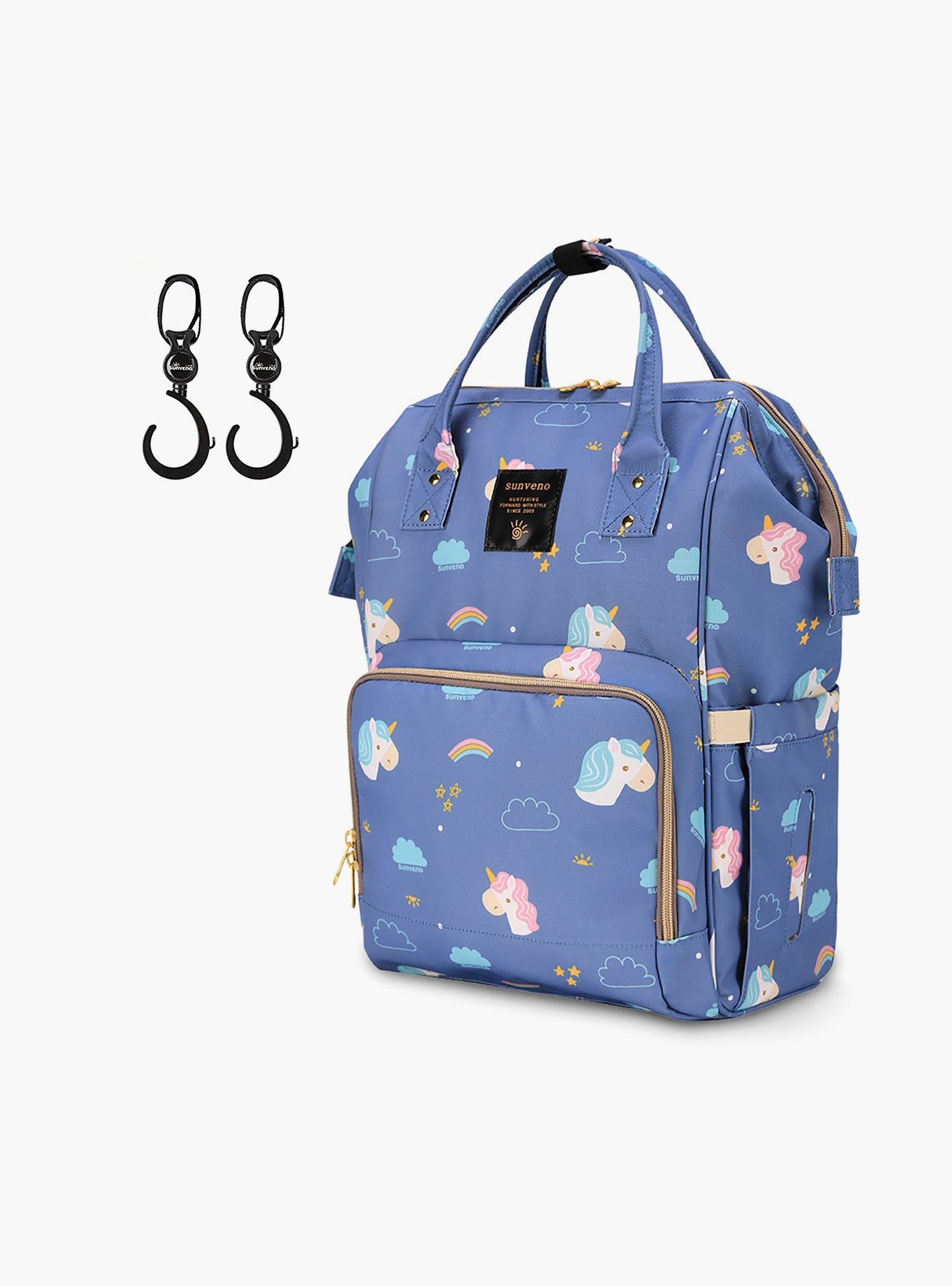 Sunveno Diaper Bag Unicorn XL With Sunveno Stroller Hooks-baby-gear-diaperbags-image-1