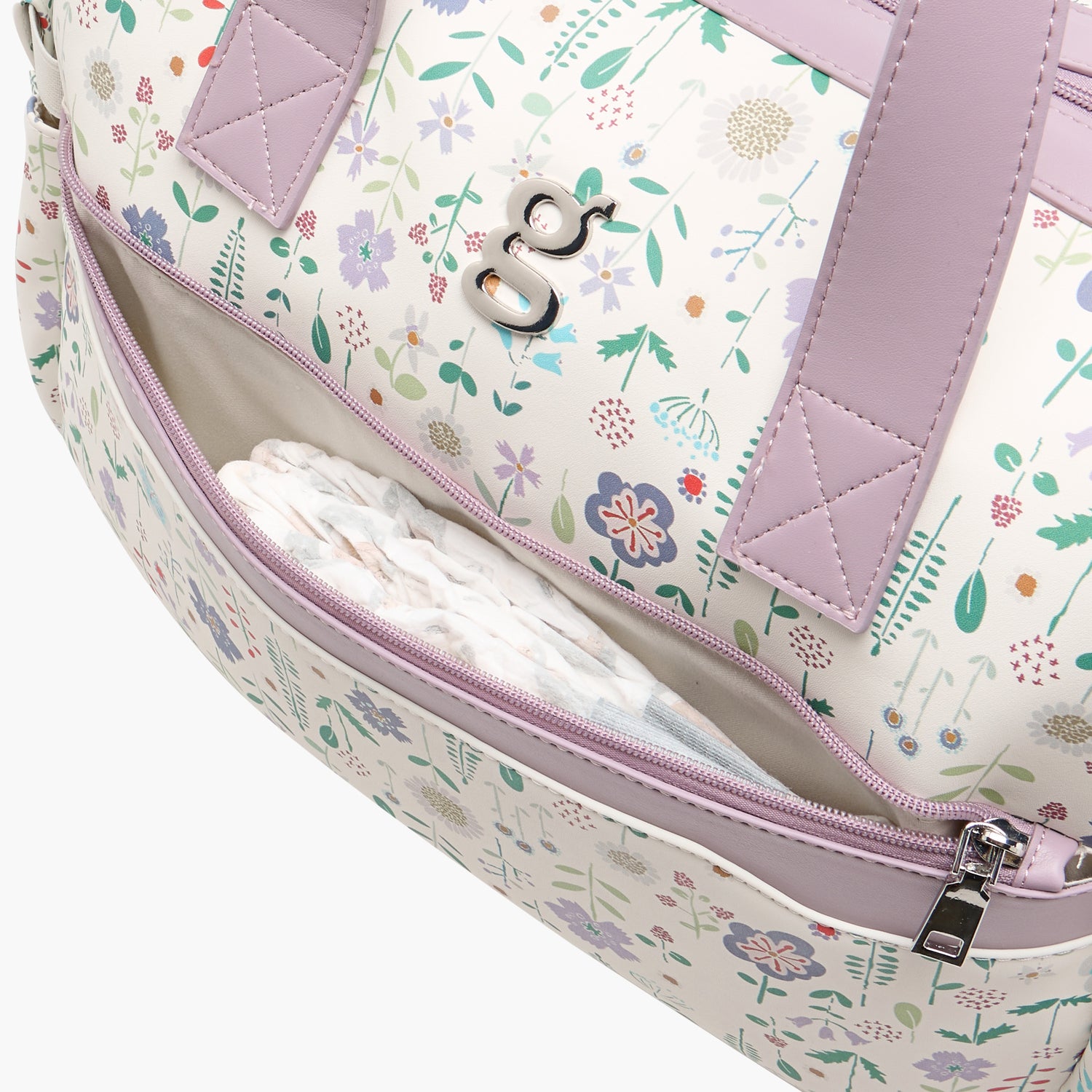 Giggles All-Over Floral Print Diaper Bag