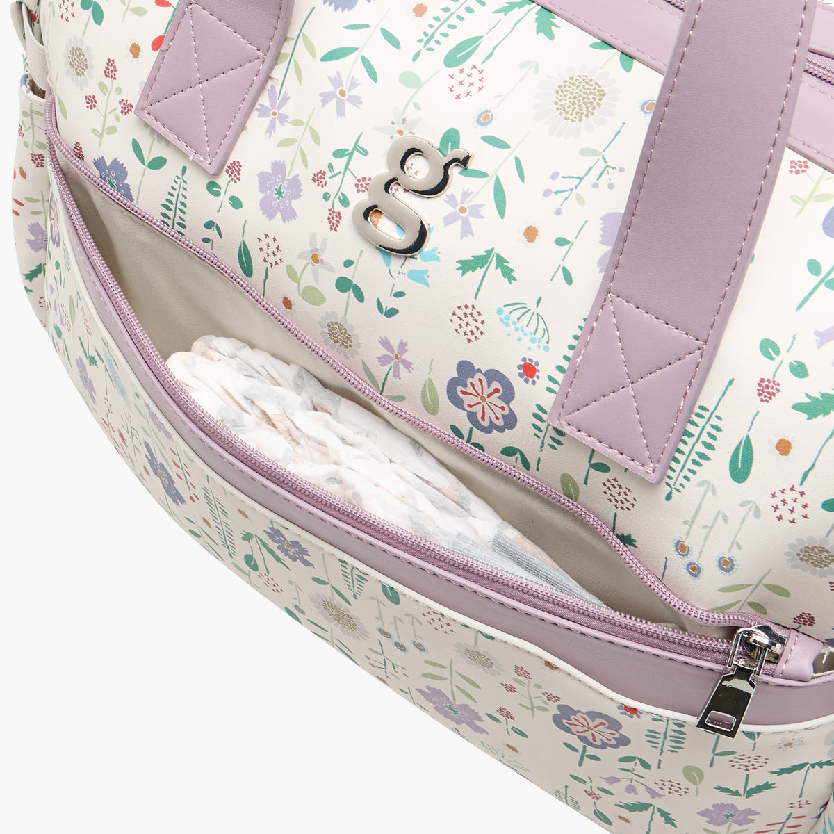 Giggles All-Over Floral Print Diaper Bag