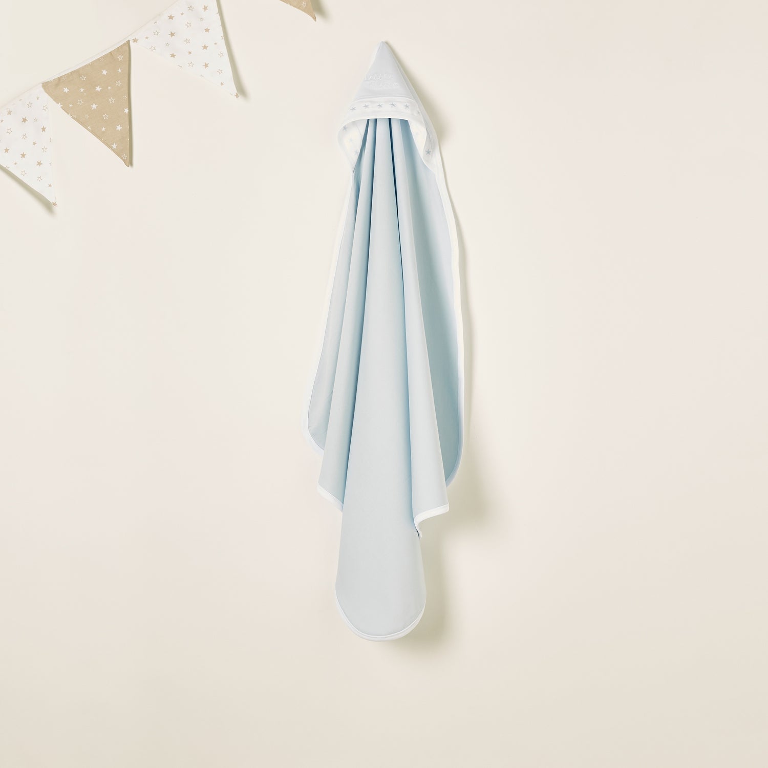 Juniors Solid Receiving Blanket with Hood - 80x80 cm - HomeBabyNurseryBlankets &amp; SwaddlesReceiving Blankets