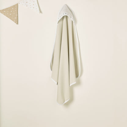 Juniors Embroidered Receiving Blanket with Hood - 80x80 cm - HomeBabyNurseryBlankets &amp; SwaddlesReceiving Blankets