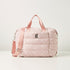 Giggles All-Over Star Print Padded Diaper Bag with Changing Mat - Pink