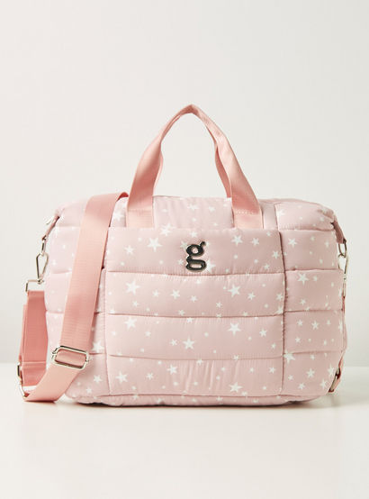 Giggles All-Over Star Print Padded Diaper Bag with Changing Mat-baby-gear-diaperbags-image-1