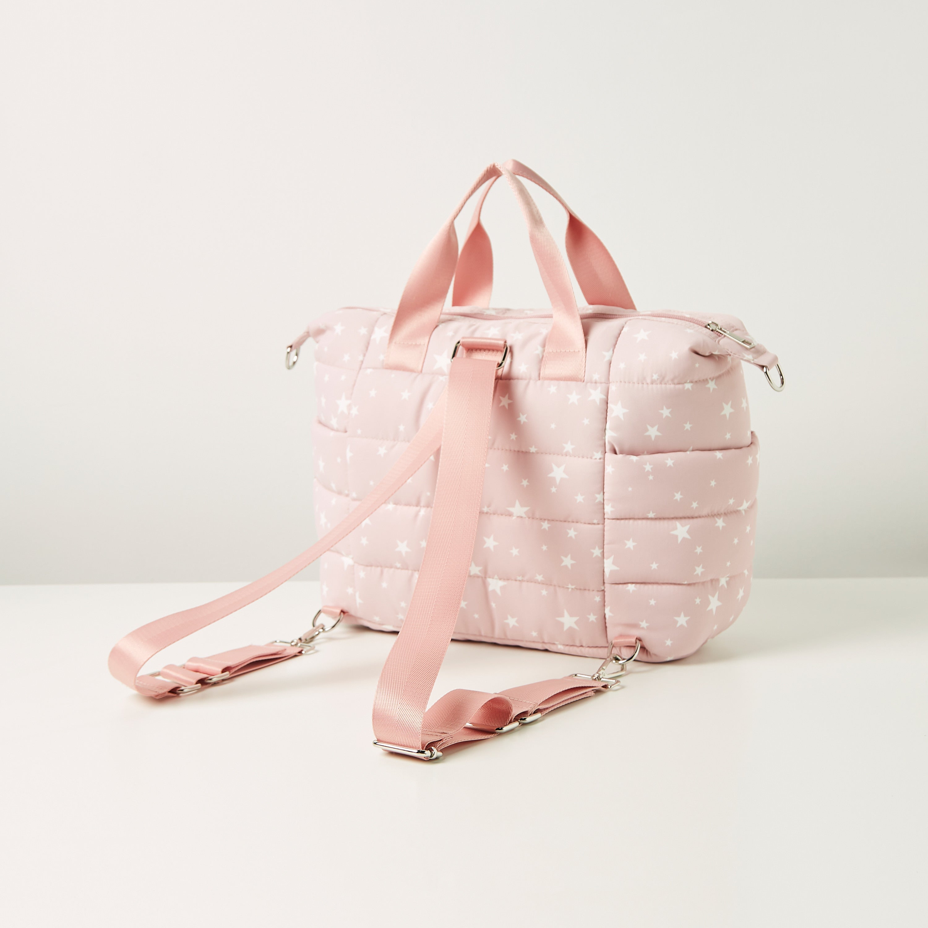 Giggles All-Over Star Print Padded Diaper Bag with Changing Mat