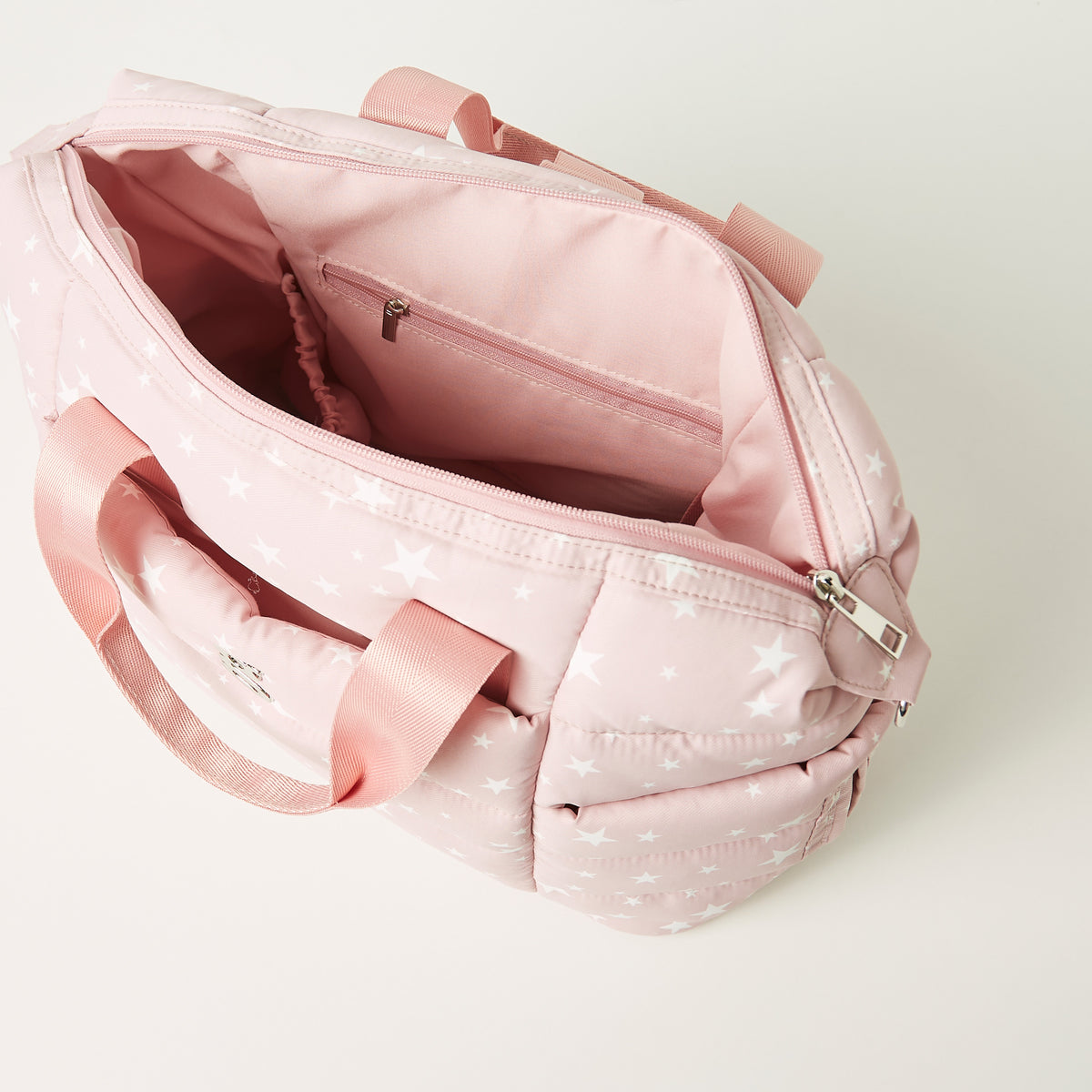 Giggles All-Over Star Print Padded Diaper Bag with Changing Mat
