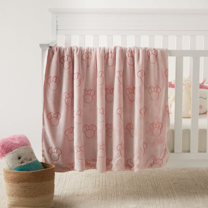 Disney Minnie Mouse Detail Flannel Fleece Blanket - 120x140 cm