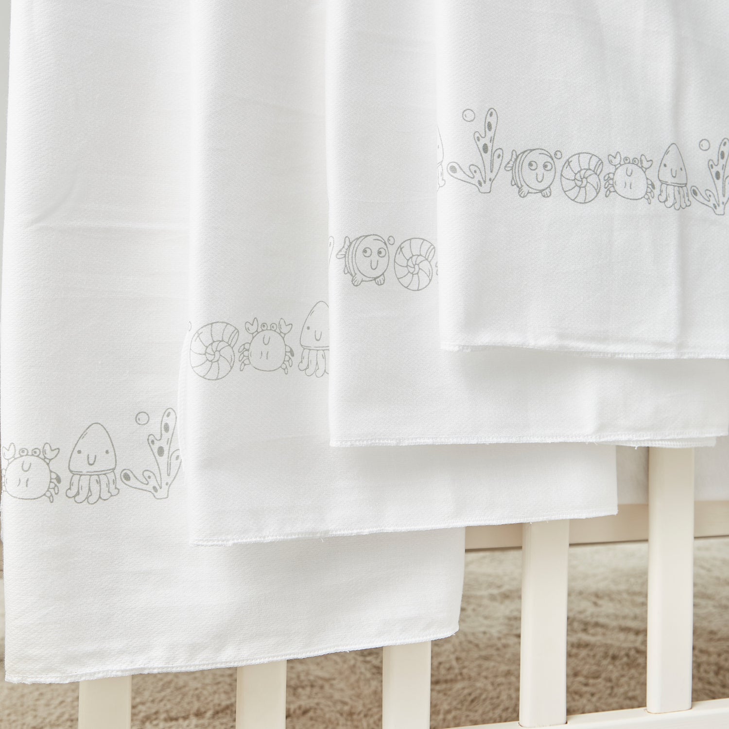 Juniors 4-Piece Printed Swaddle Wrap Set - 86x86 cm