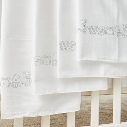 Juniors 4-Piece Printed Swaddle Wrap Set - 86x86 cm