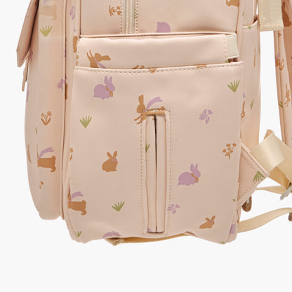 Giggles Printed Diaper Backpack with Adjustable Straps and Zip Closure