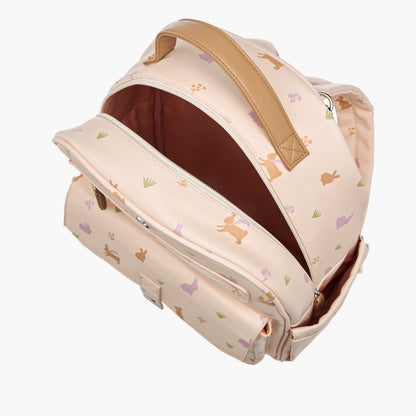 Giggles Printed Diaper Backpack with Adjustable Straps and Zip Closure