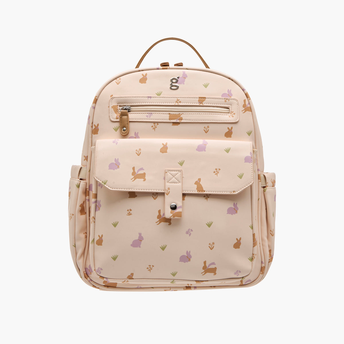 Giggles Printed Diaper Backpack with Adjustable Straps and Zip Closure