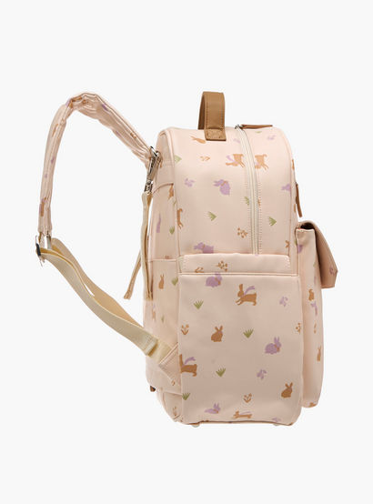 Giggles Printed Diaper Backpack with Adjustable Straps and Zip Closure-baby-gear-diaperbags-image-6