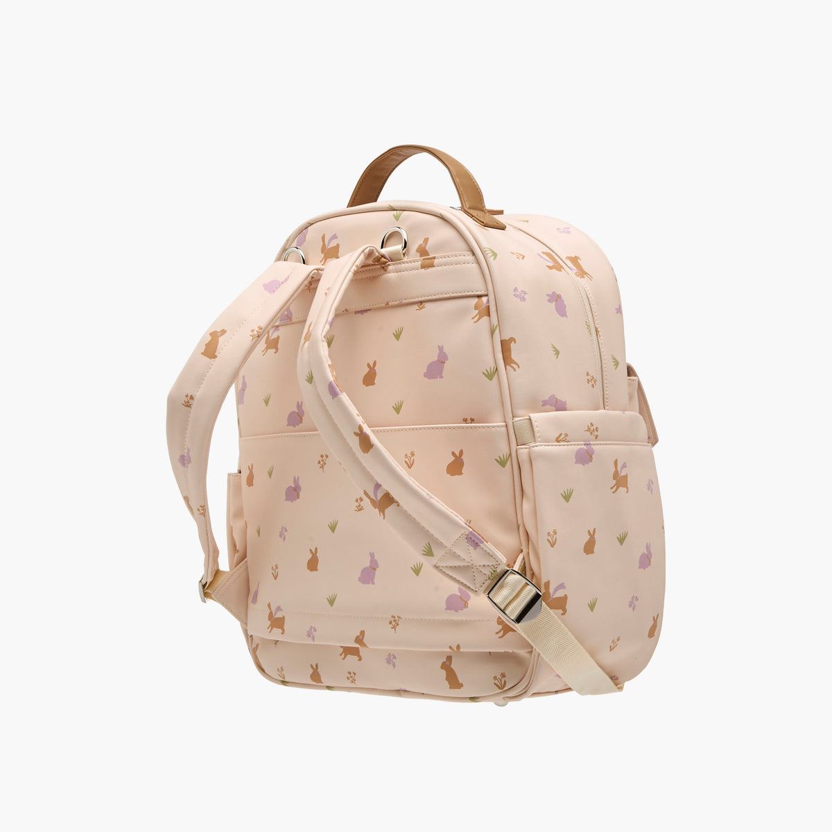 Giggles Printed Diaper Backpack with Adjustable Straps and Zip Closure