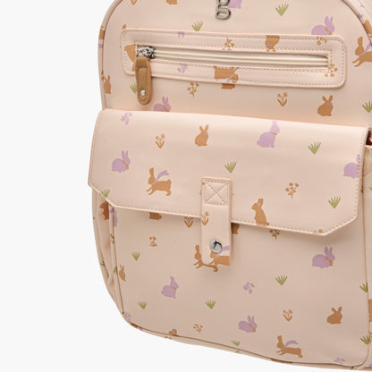 Giggles Printed Diaper Backpack with Adjustable Straps and Zip Closure