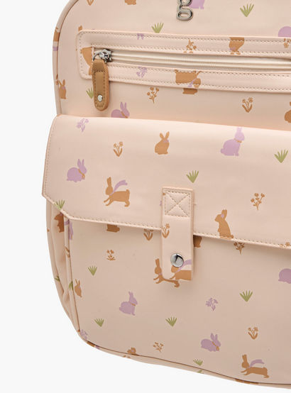 Giggles Printed Diaper Backpack with Adjustable Straps and Zip Closure-baby-gear-diaperbags-image-8