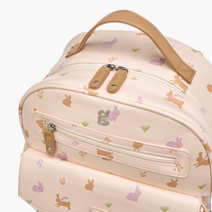 Giggles Printed Diaper Backpack with Adjustable Straps and Zip Closure