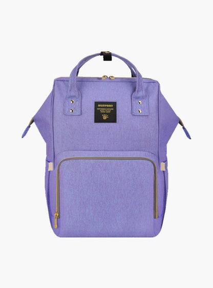 Sunveno Multifunction Diaper Backpack, Blue/Purple-baby-gear-diaperbags-image-1