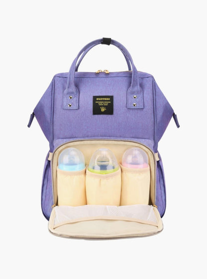 Sunveno Multifunction Diaper Backpack, Blue/Purple-baby-gear-diaperbags-image-3