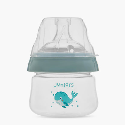 Juniors Just Like Nature 90 ml Feeding Bottle with Anti-Colic Teat - Grey - HomeBabyFeedingFeeding BottlesBottles &amp; Teats