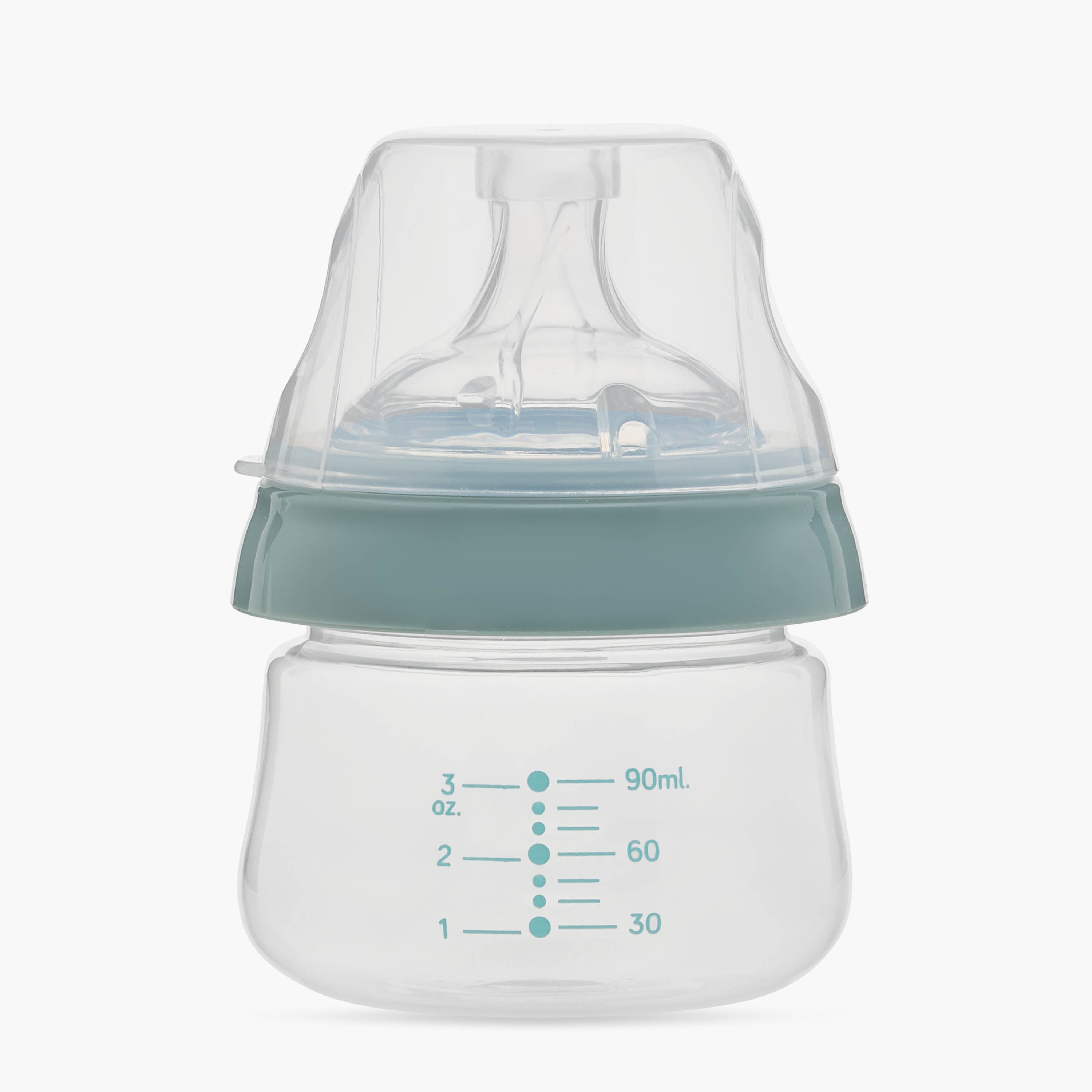 Juniors Just Like Nature 90 ml Feeding Bottle with Anti-Colic Teat - Grey