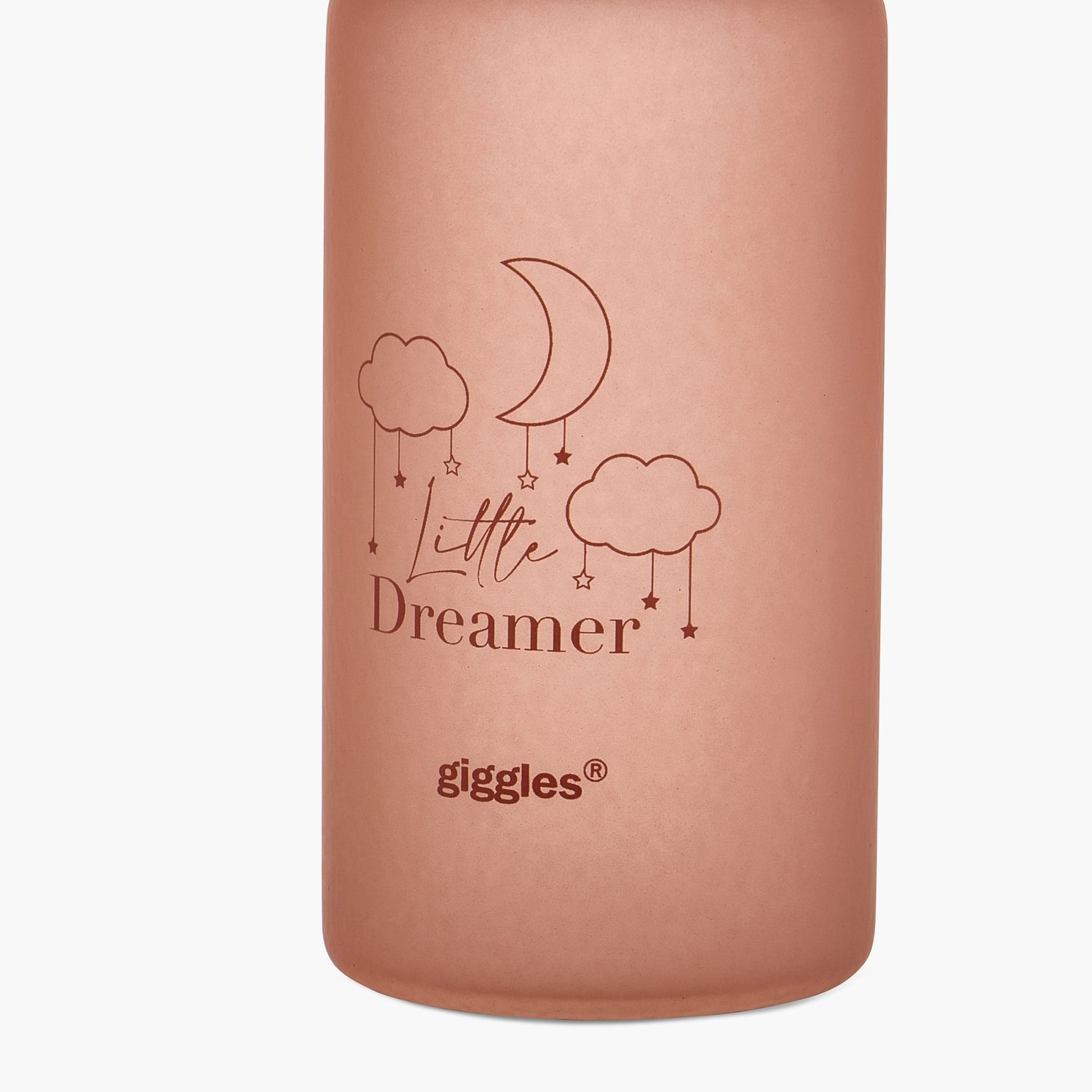 Giggles Printed Glass Feeding Bottle with Cap - 120 ml