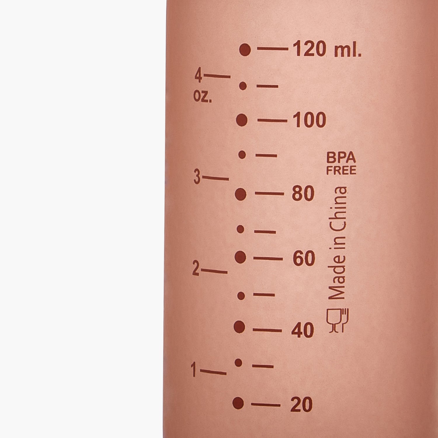 Giggles Printed Glass Feeding Bottle with Cap - 120 ml