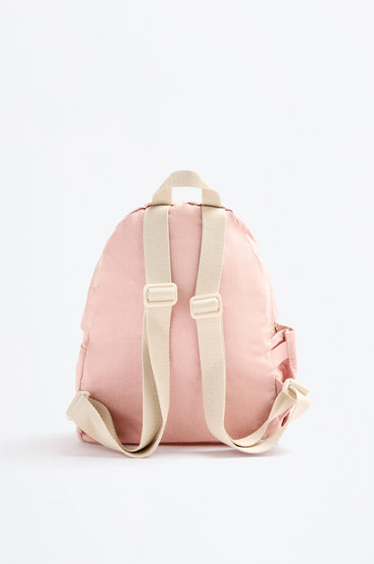 School backpack with bear detail