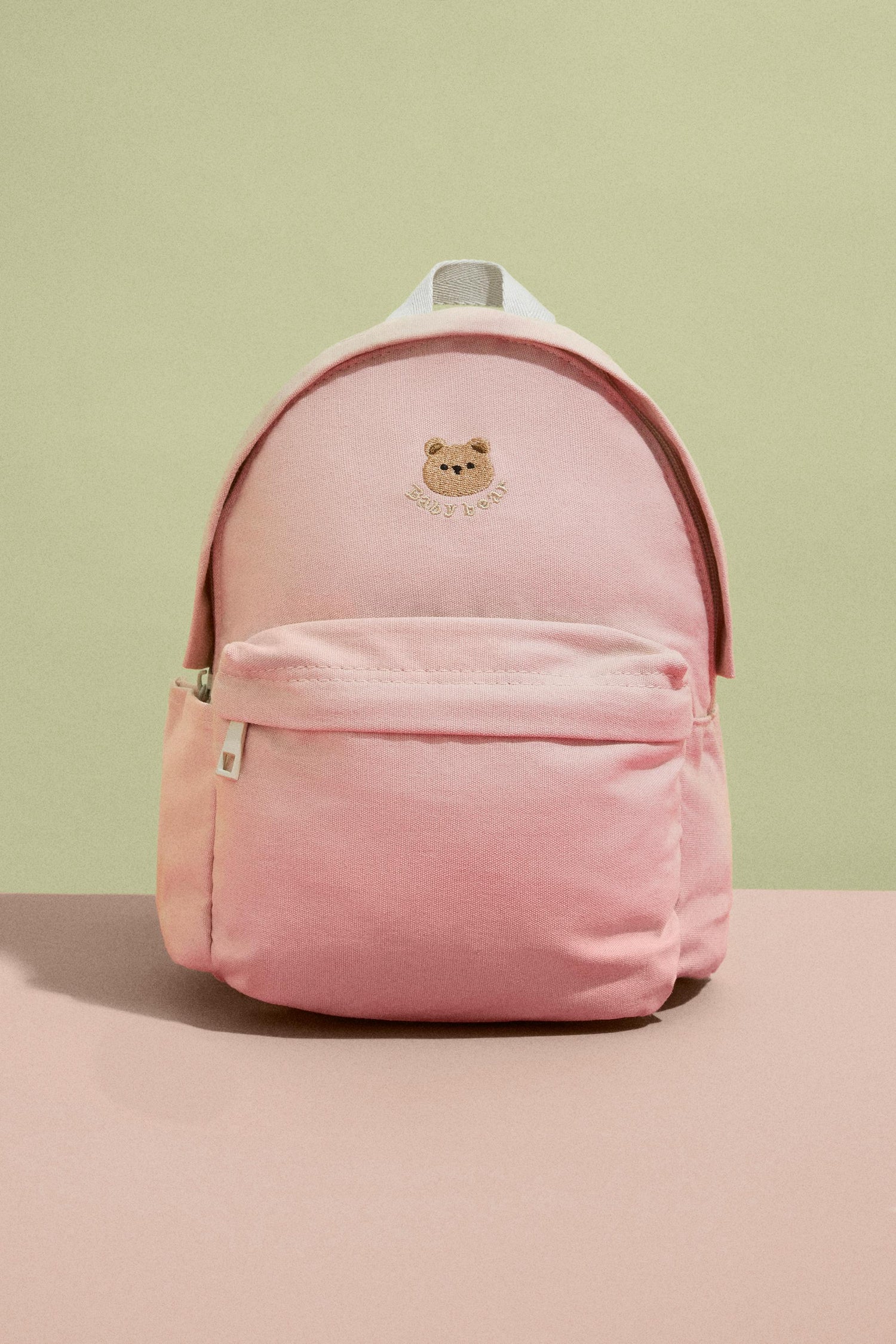 School backpack with bear detail