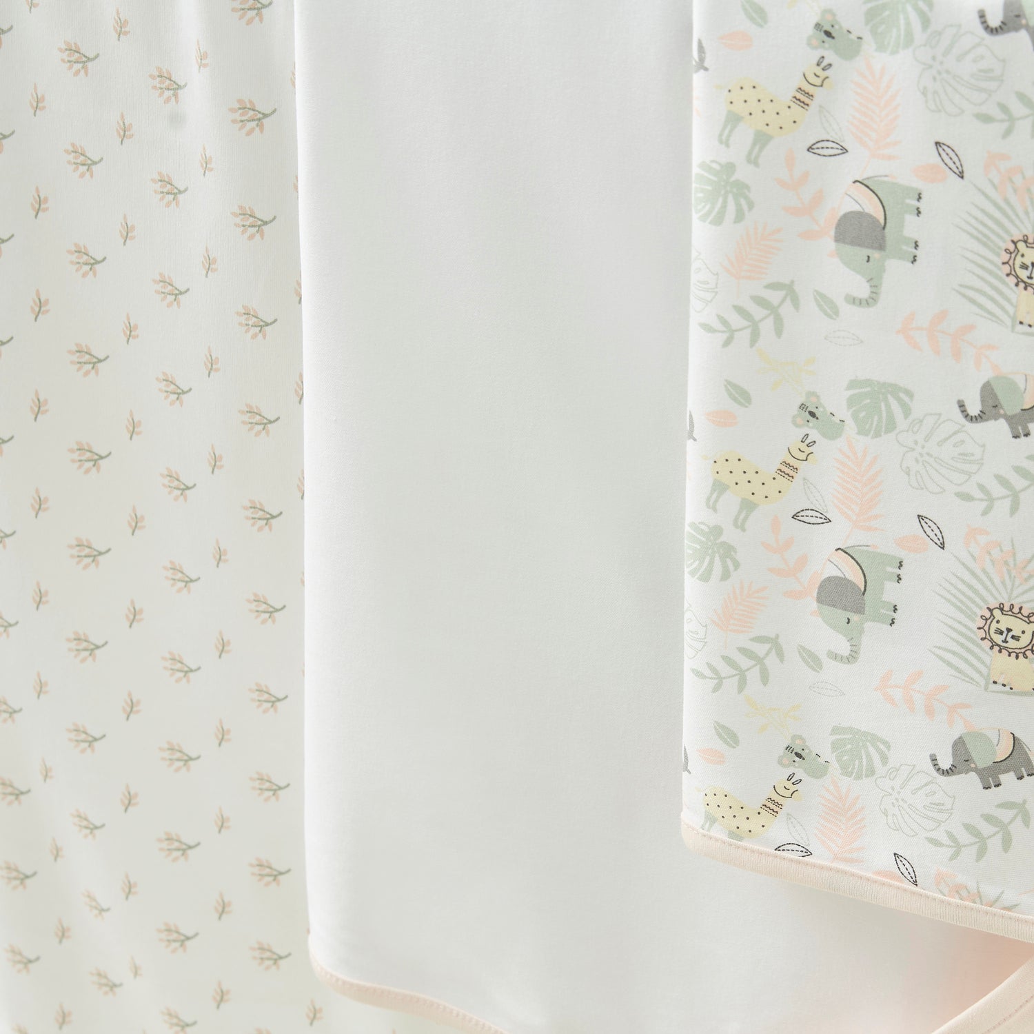 Juniors Printed Receiving Blanket with Hood - Set of 3