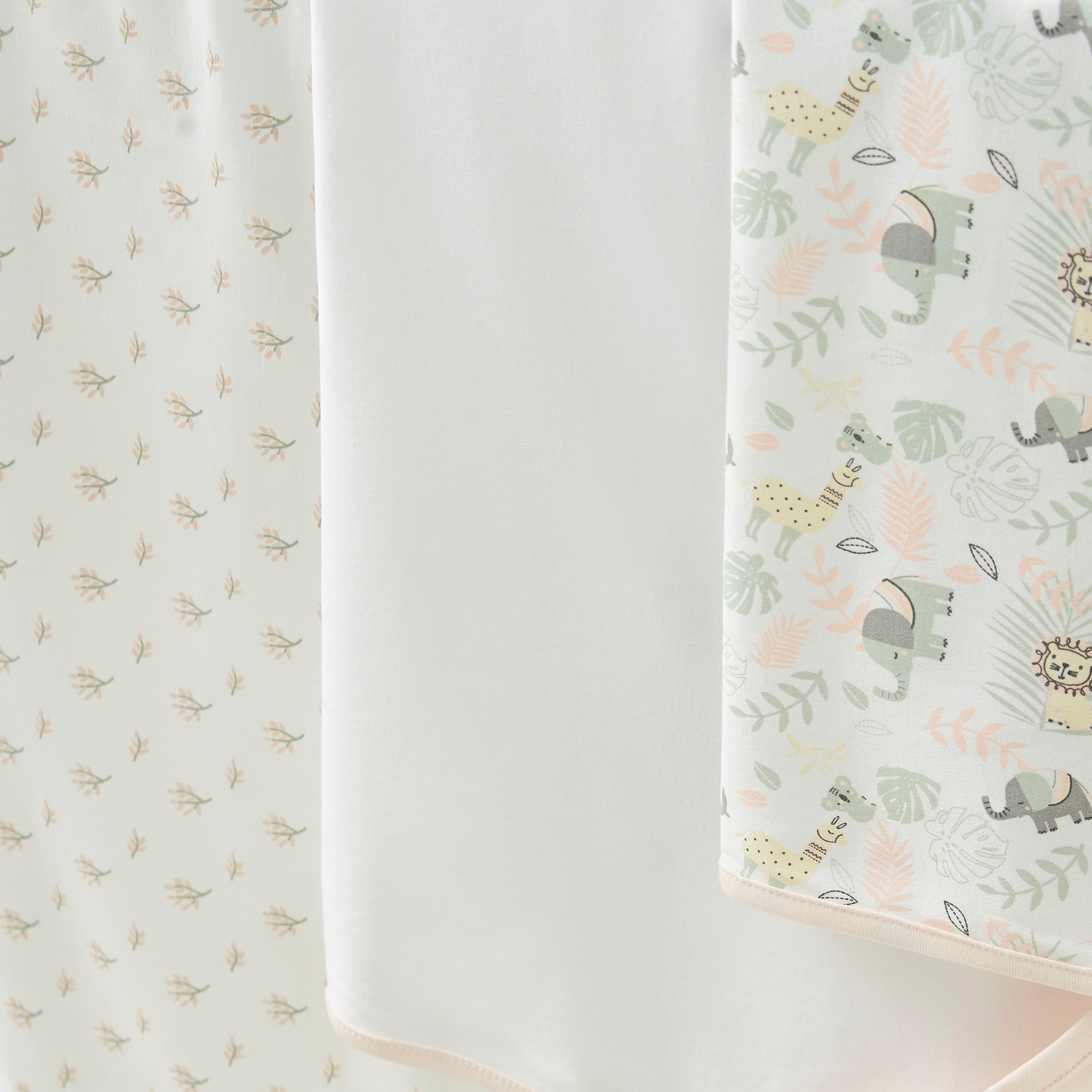 Juniors Printed Receiving Blanket with Hood - Set of 3