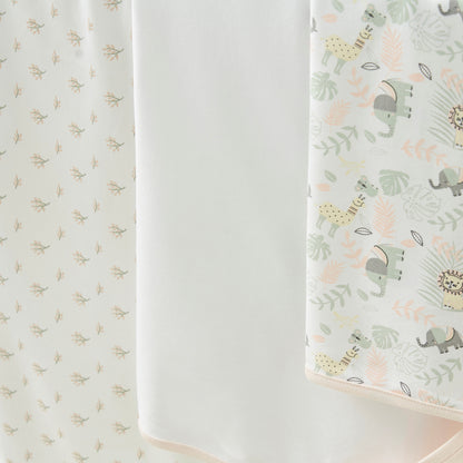 Juniors Printed Receiving Blanket with Hood - Set of 3