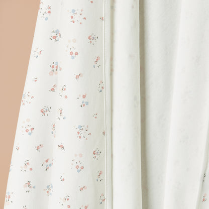 Juniors All-Over Floral Print Receiving Blanket with Hood - 80x80 cm