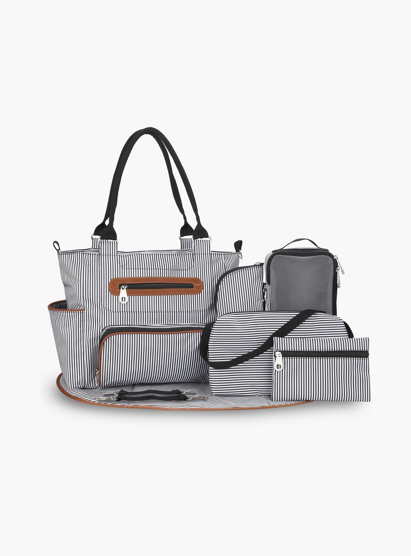 Little Story 6-Piece Diaper Bag Set with Hooks-baby-gear-diaperbags-image-1
