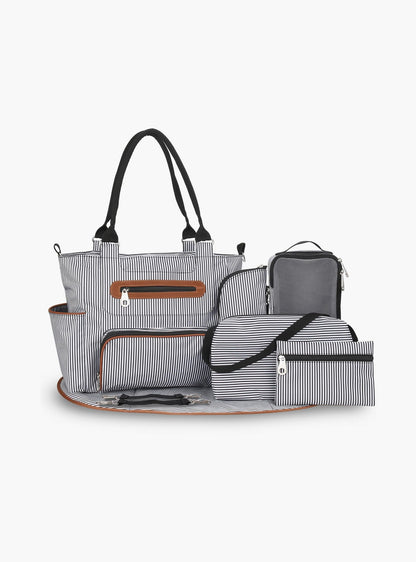 Little Story 6-Piece Diaper Bag Set with Hooks-baby-gear-diaperbags-image-1