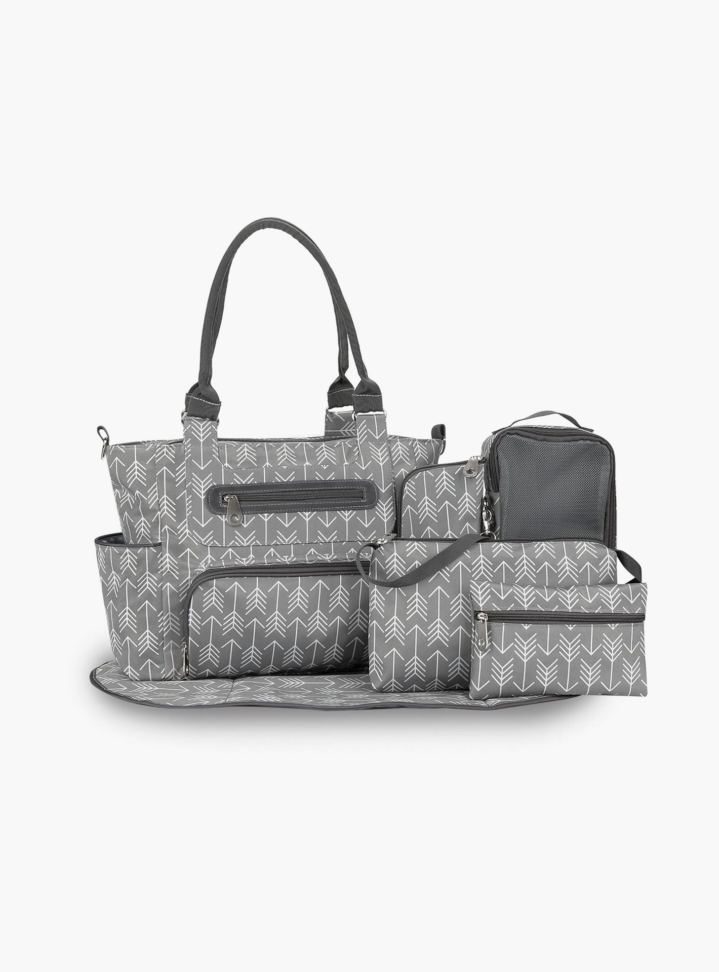 Little Story 6-Piece Diaper Bag Set with Hooks-baby-gear-diaperbags-image-1