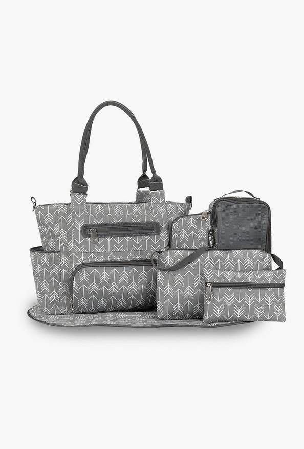 Little Story 6-Piece Diaper Bag Set with Hooks