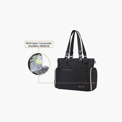 Little Story Matilda Diaper Bag, Black