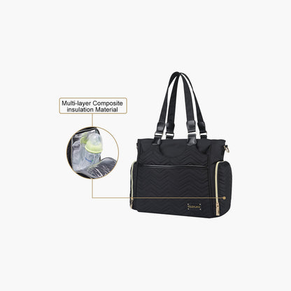 Little Story Matilda Diaper Bag, Black - image 2