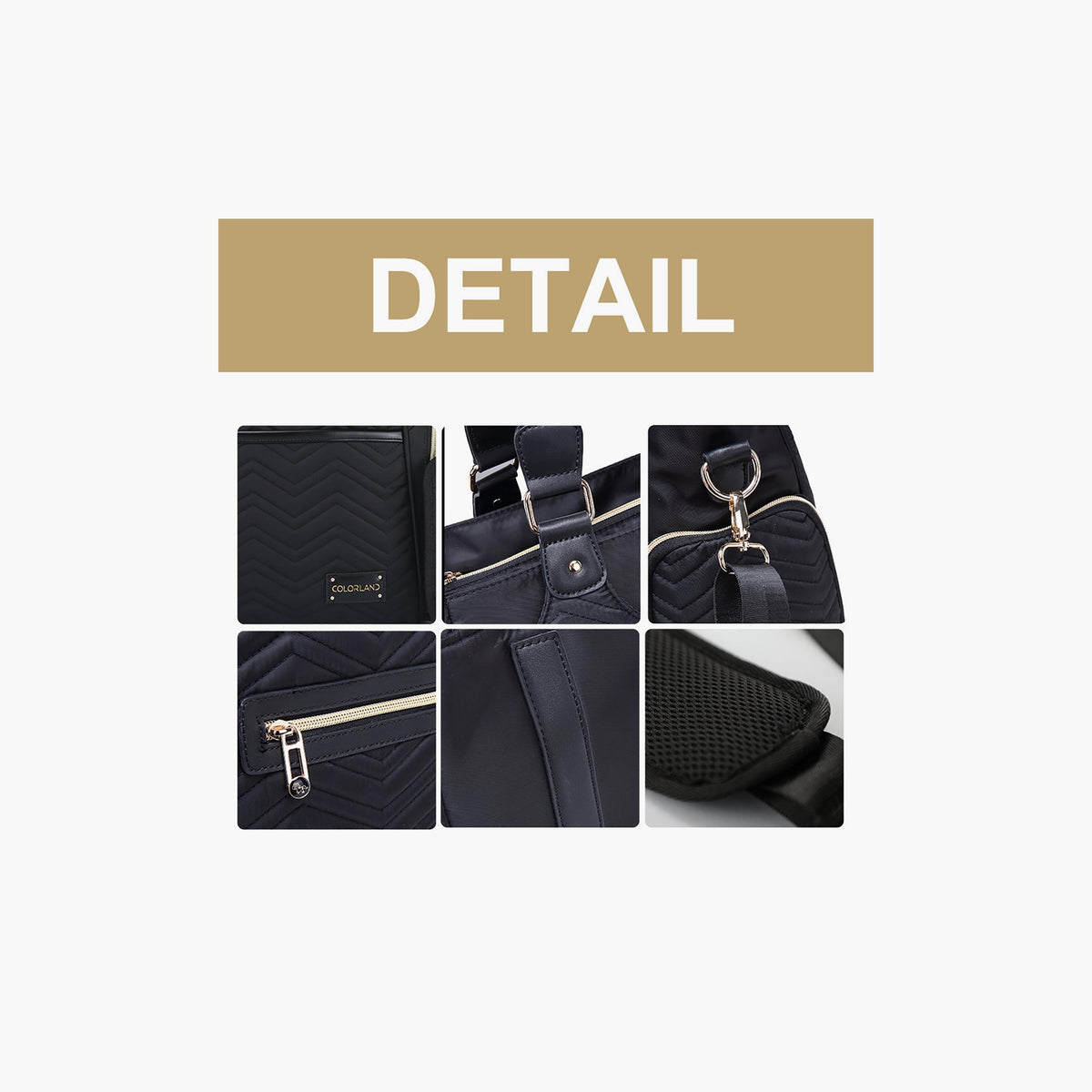 Little Story Matilda Diaper Bag, Black - image 3