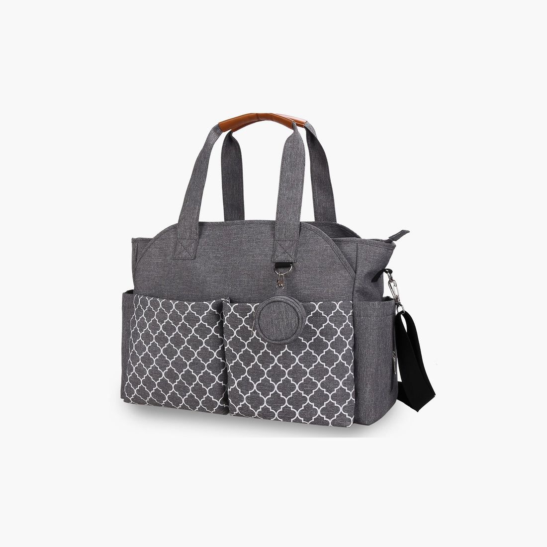 Little Story Signature Diaper Bag, Grey