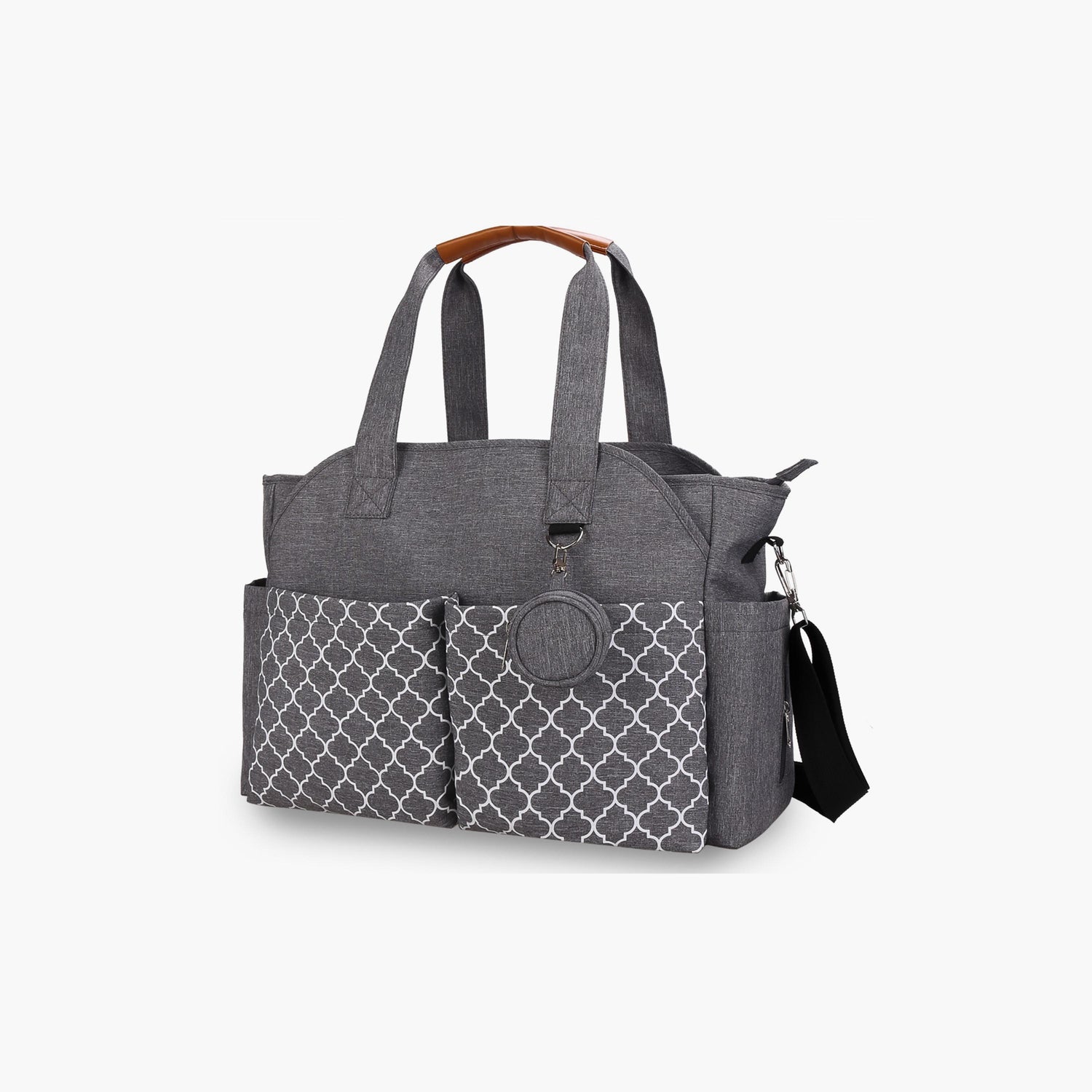 Little Story Signature Diaper Bag, Grey