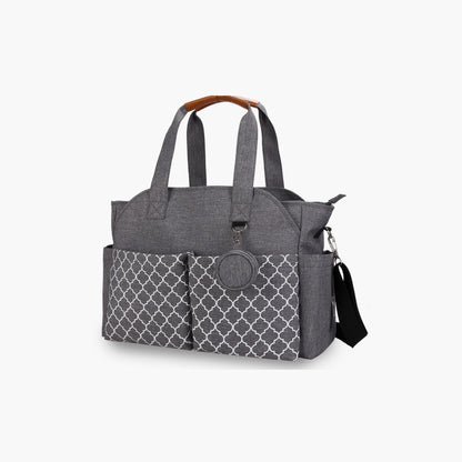 Little Story Signature Diaper Bag, Grey