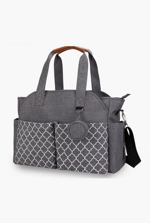 Little Story Signature Diaper Bag, Grey